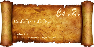 Csép Réka névjegykártya